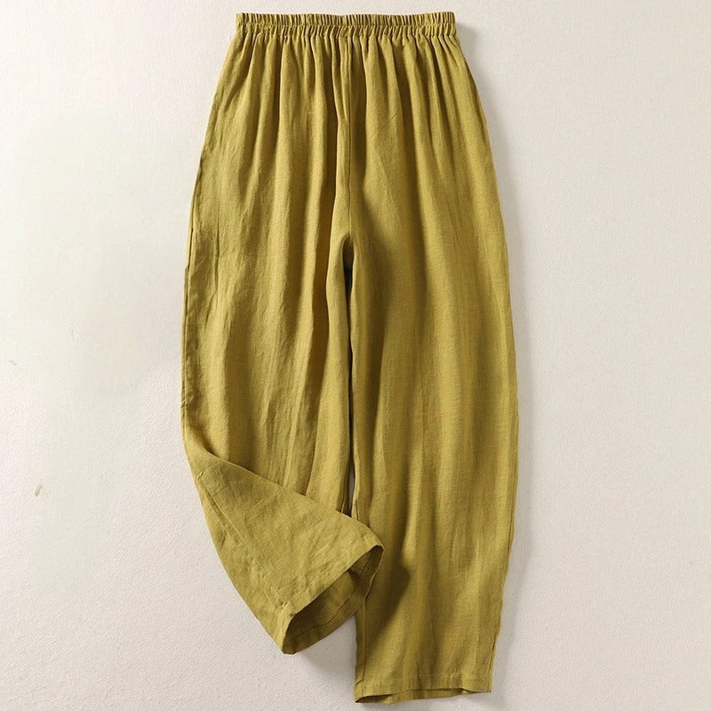 Noémie | Pantalon fluide en coton et lin