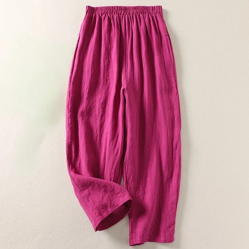 Noémie | Pantalon fluide en coton et lin