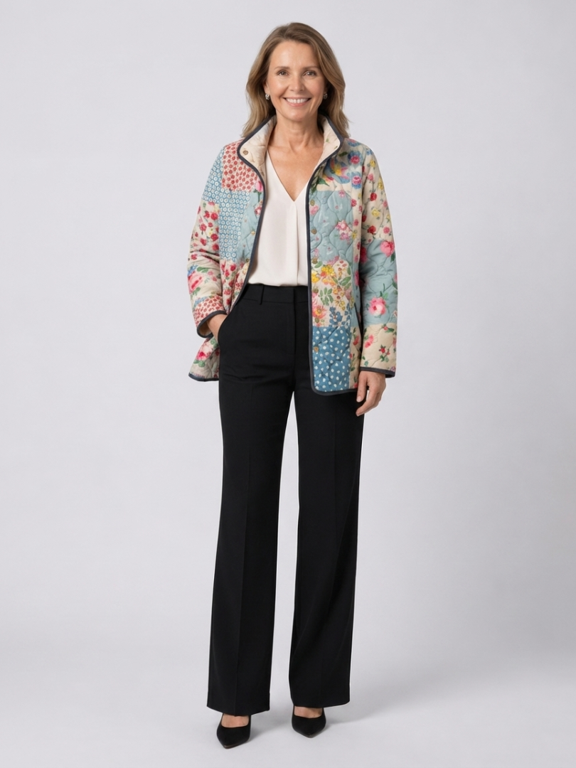 Michèle | Veste Matelassée Fleurs des Champs