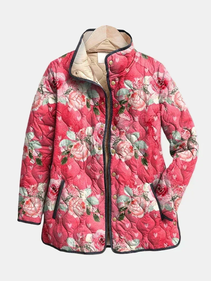 Michèle | Veste Matelassée Fleurs des Champs