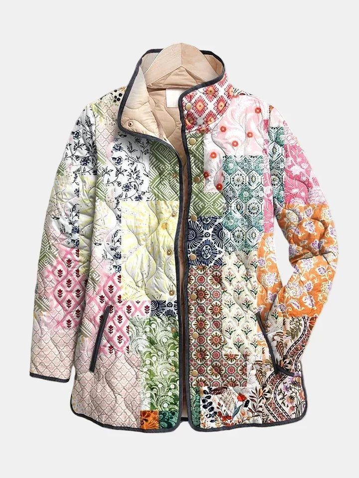 Michèle | Veste Matelassée Fleurs des Champs