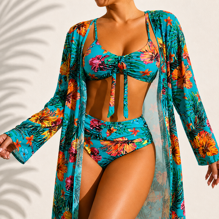 Jade | Bikini 3 Pièces Élégant Tropical