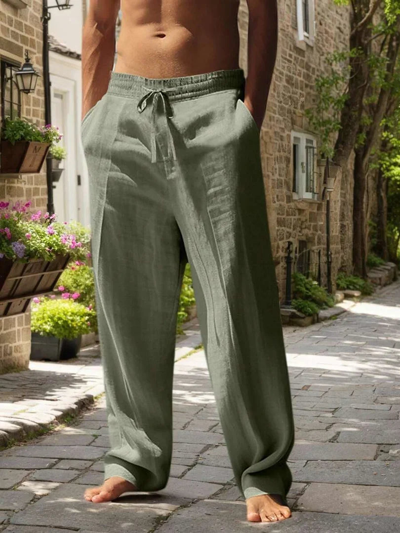 CLÉMENT | PANTALON LÉGER EN LIN AVEC CORDON