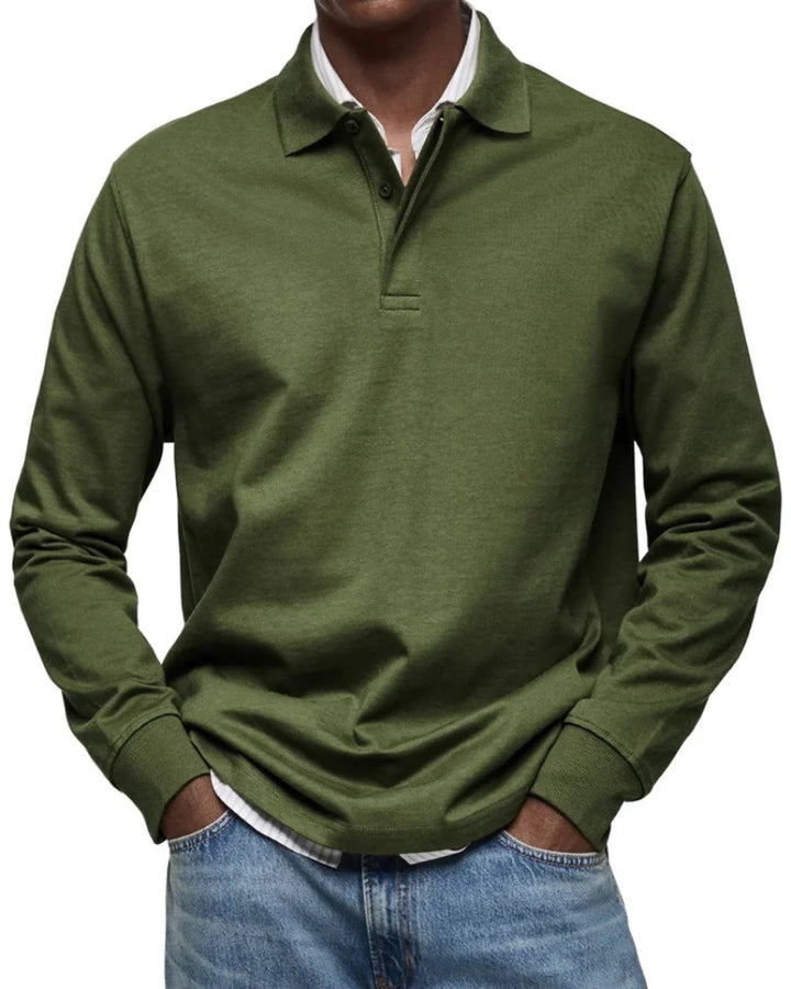 PIERRE| POLO DE LUXE À MANCHES LONGUES