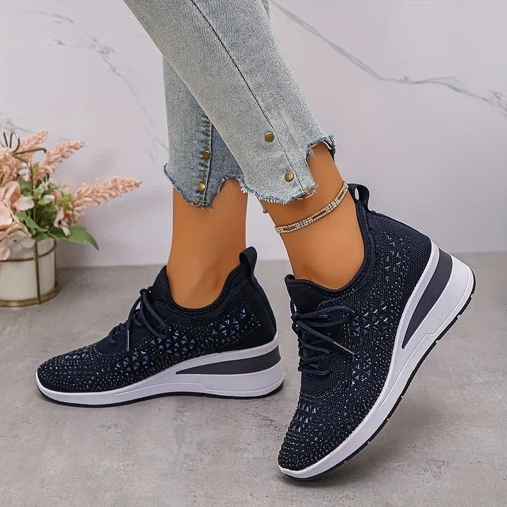 Karine | Baskets confort avec détails strass
