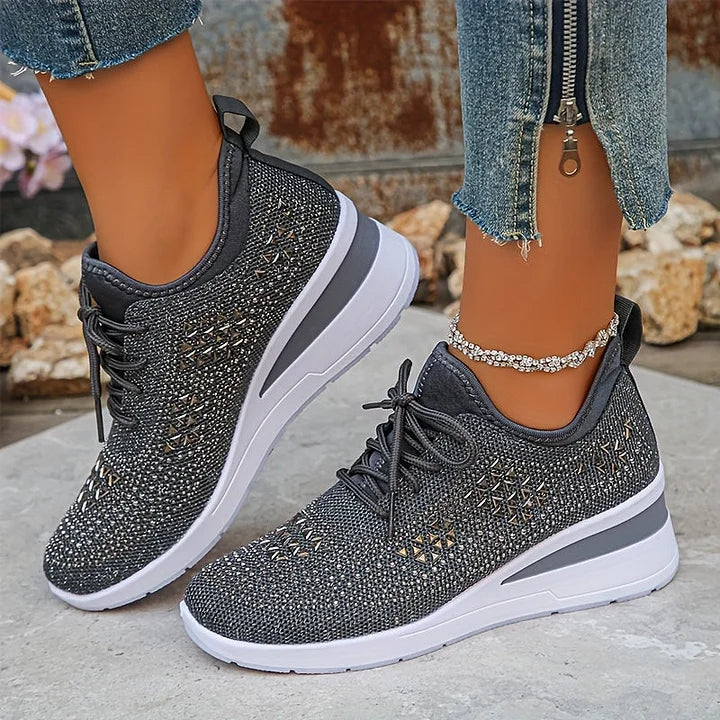Karine | Baskets confort avec détails strass