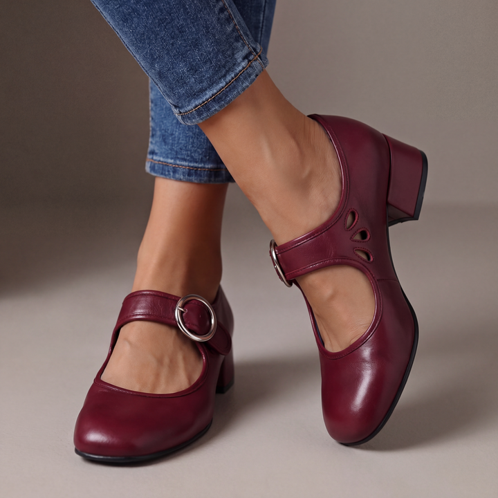 Colette™ | Babies en cuir à talon